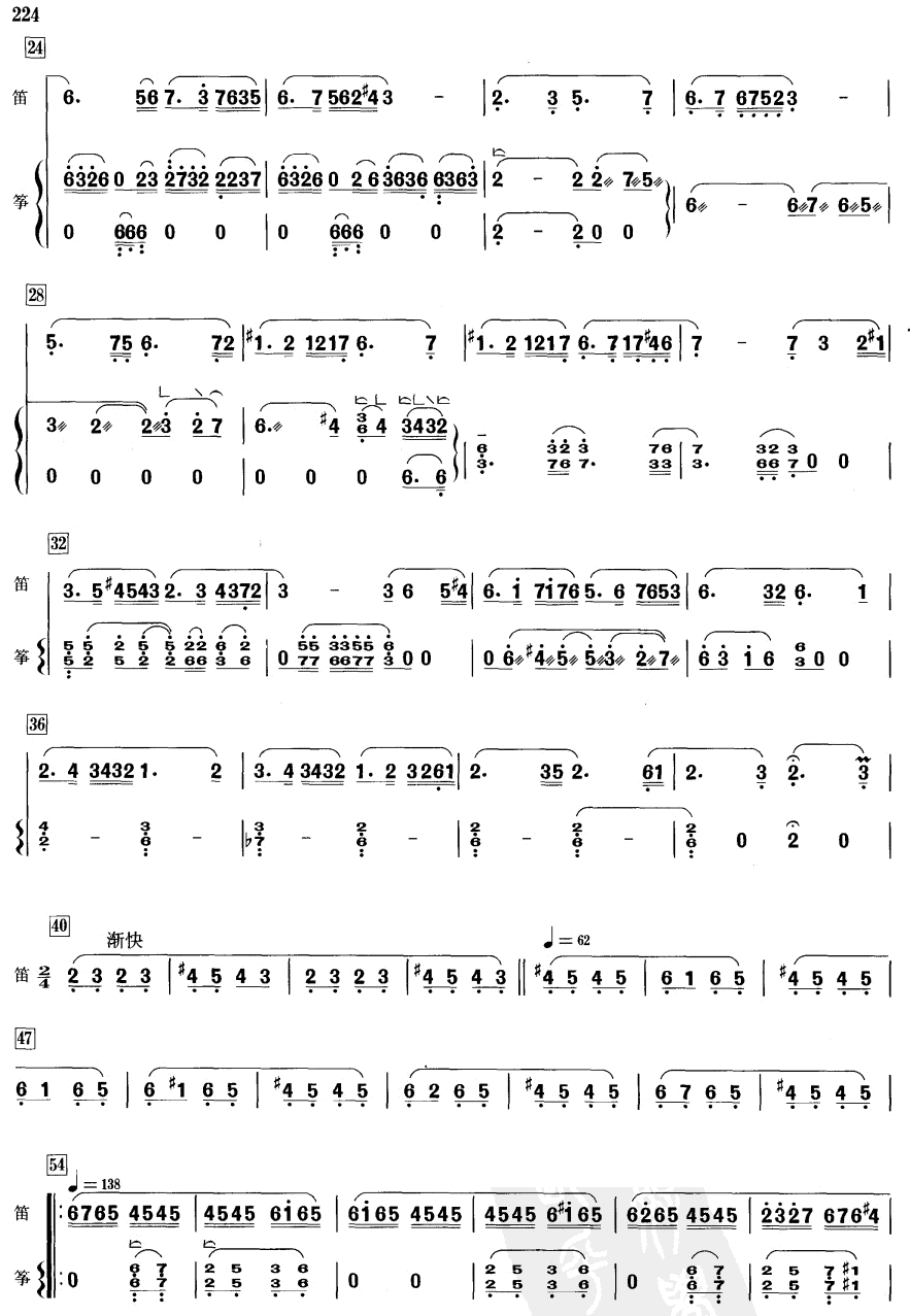 南韵(笛筝)笛子（箫）曲谱（图2）