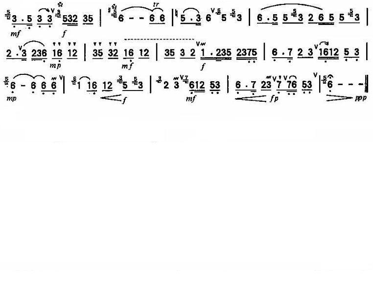 江河水（笛子演奏 陆金山移植）笛子（箫）曲谱（图2）