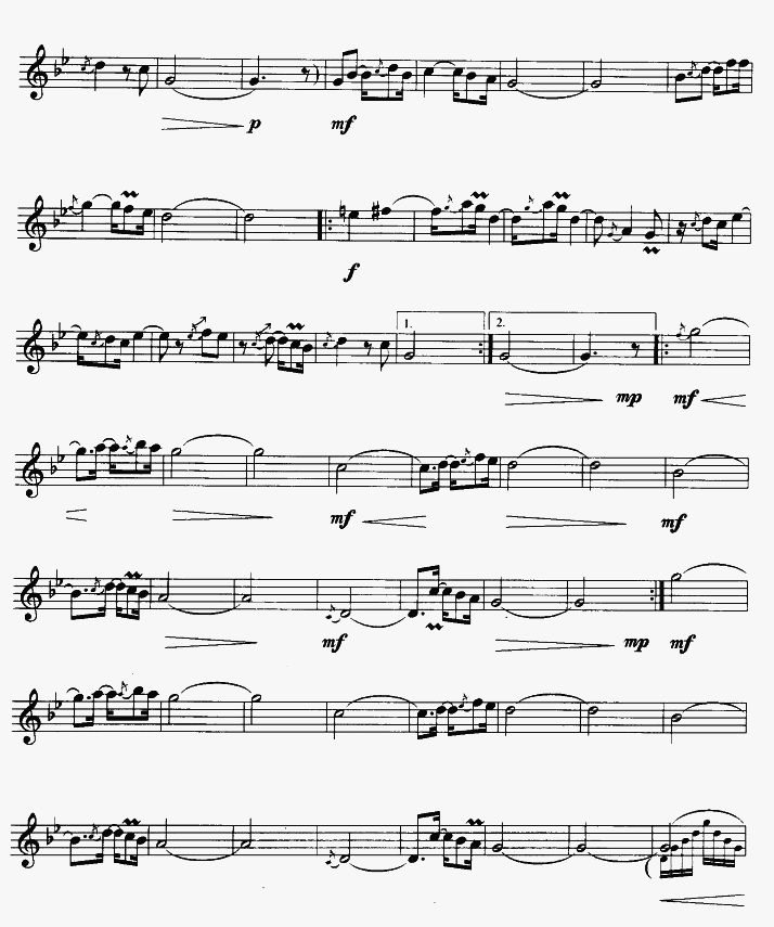 莫斯科郊外的晚上（竖笛独奏）笛子（箫）曲谱（图2）