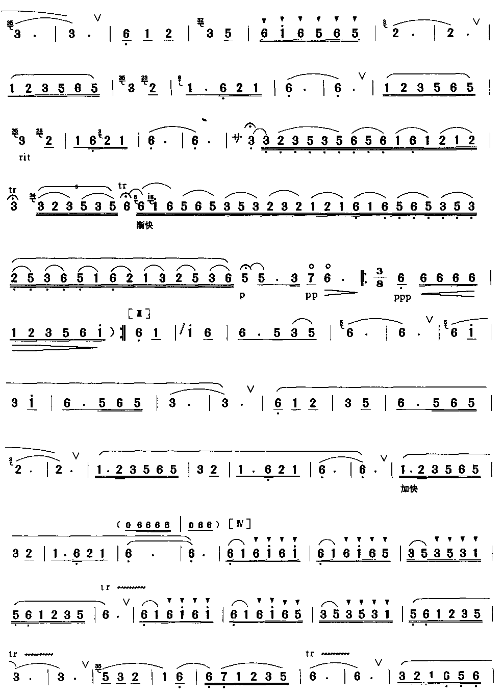 春山采茶笛子（箫）曲谱（图2）