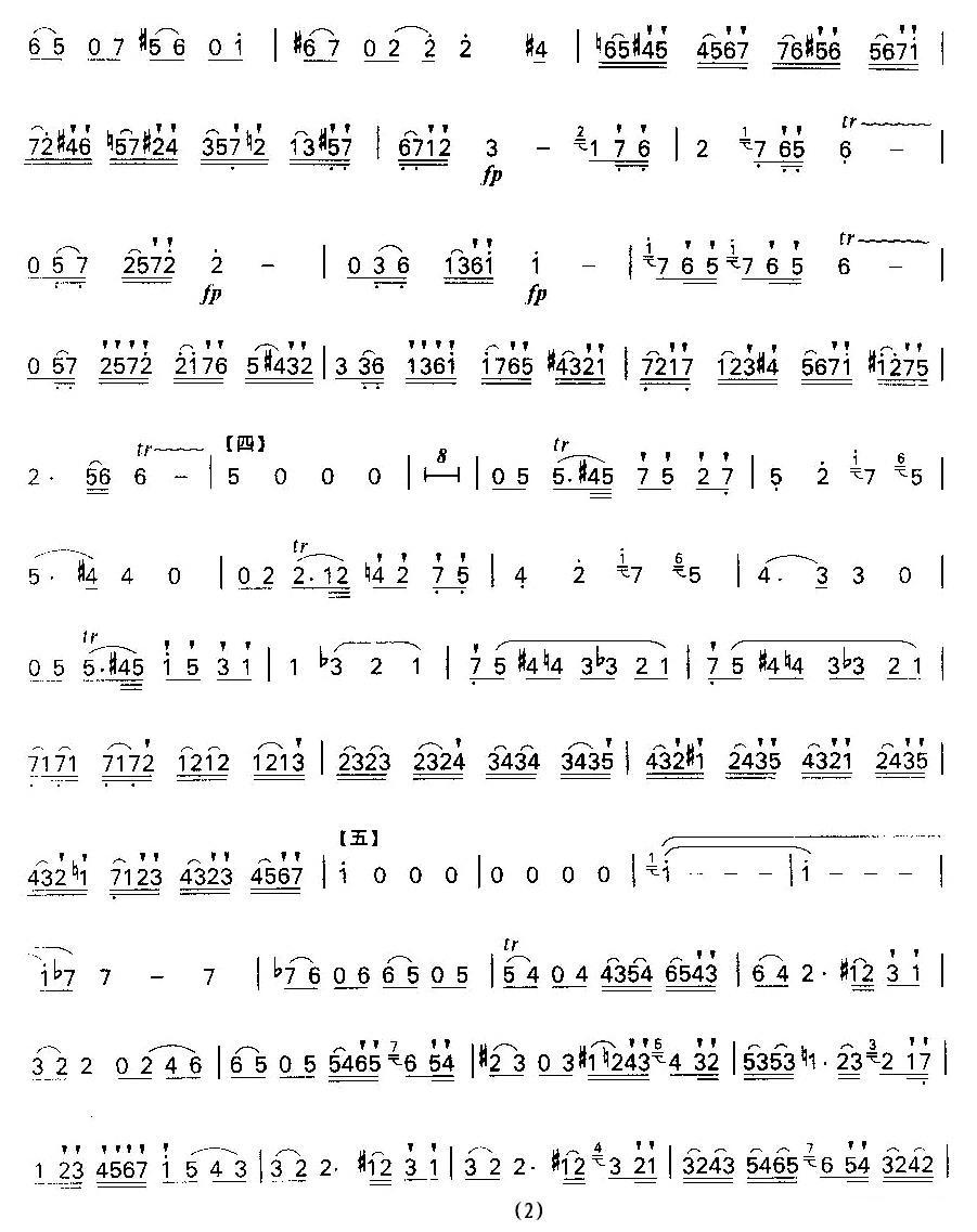 D大调长笛协奏曲笛子（箫）曲谱（图2）