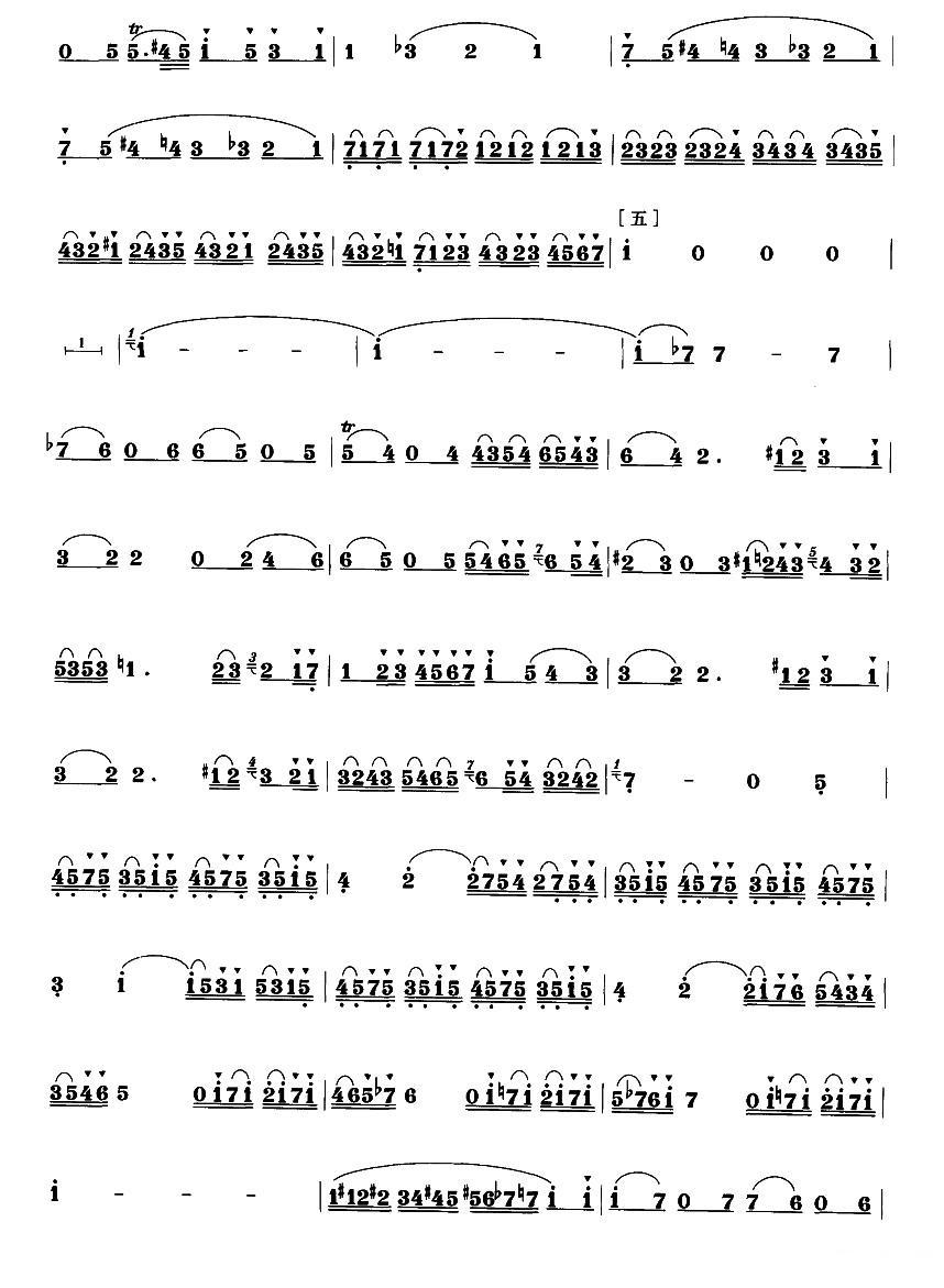 D大调长笛协奏曲笛子（箫）曲谱（图6）