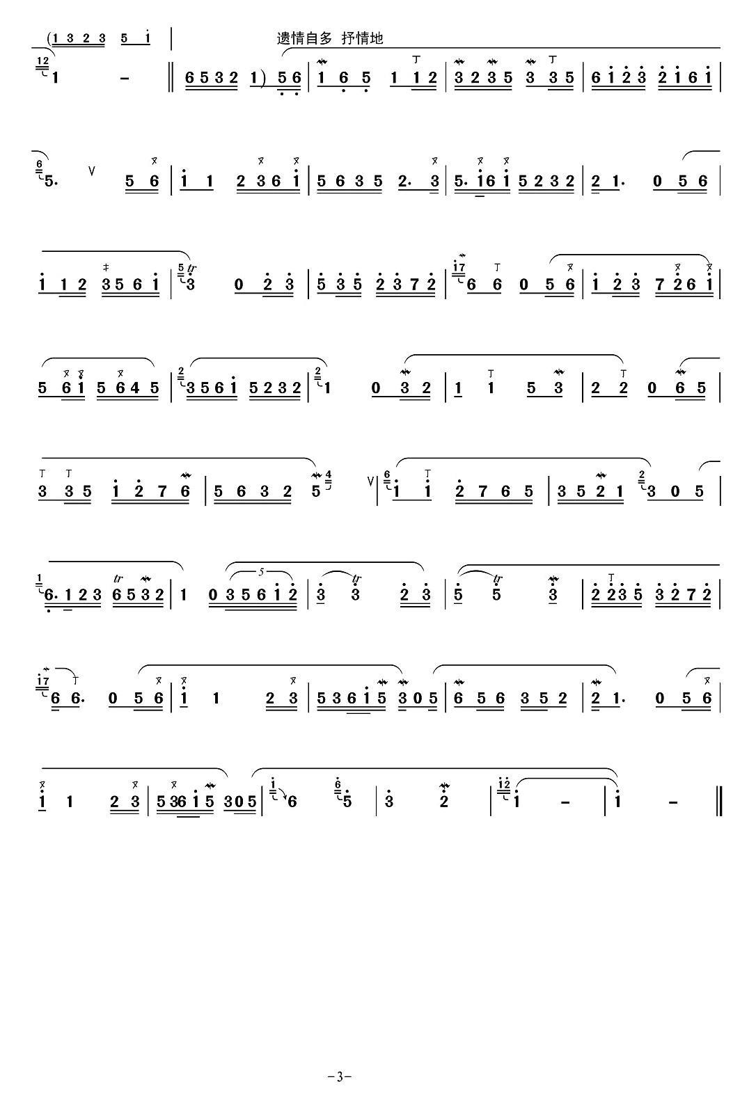 荷风乐笛子（箫）曲谱（图3）