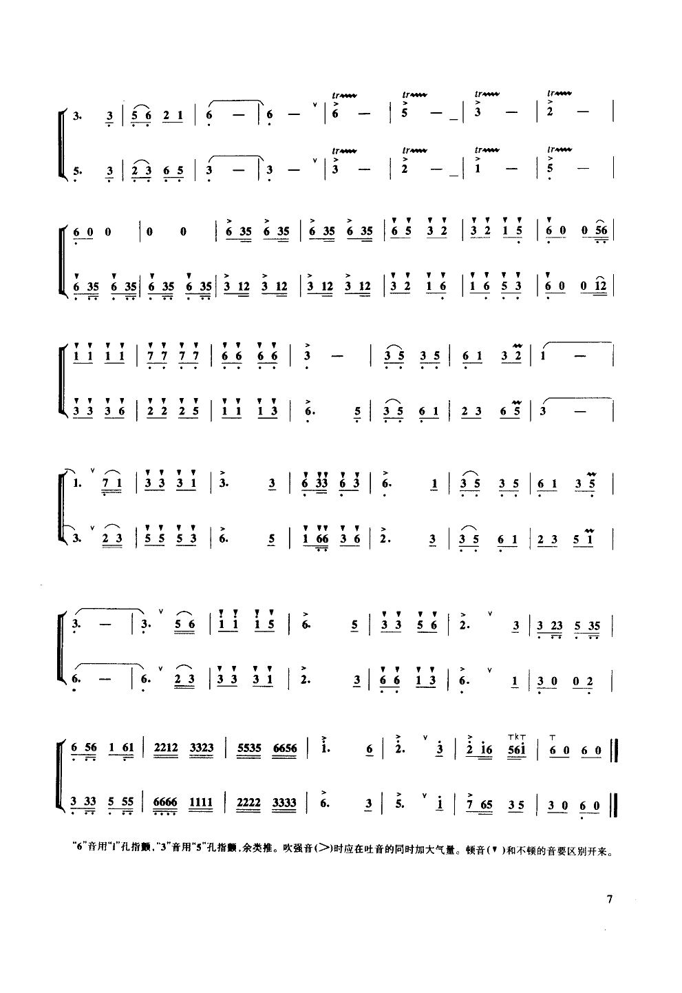 草原小姐妹(笛子二重奏)笛子（箫）曲谱（图2）