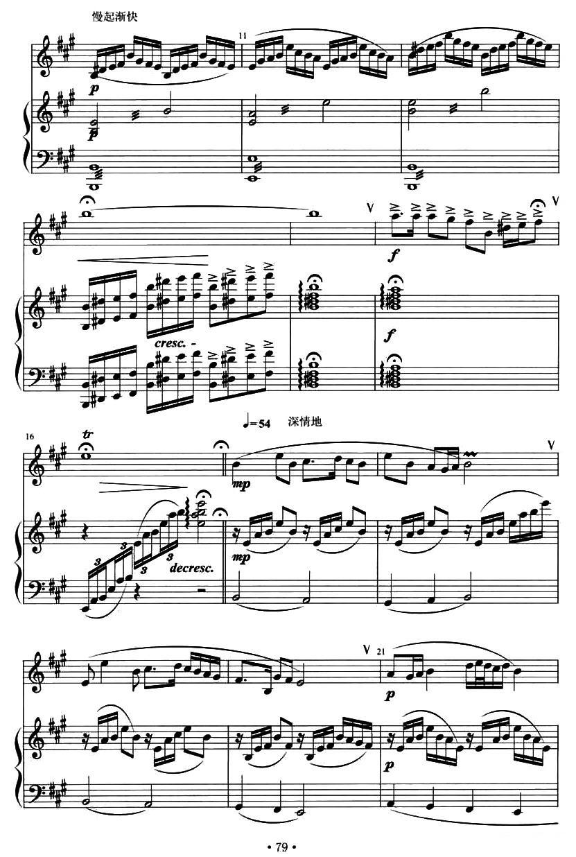 沂蒙情（竹笛+钢琴伴奏）笛子（箫）曲谱（图2）