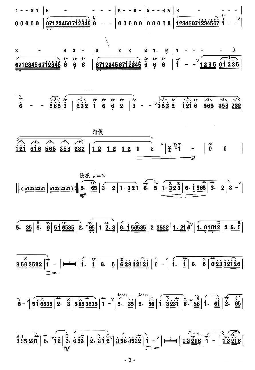 汇流笛子（箫）曲谱（图2）
