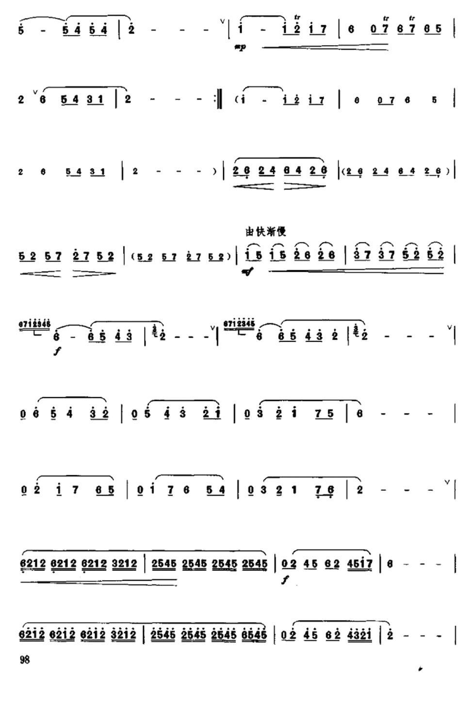 远山笛子（箫）曲谱（图2）