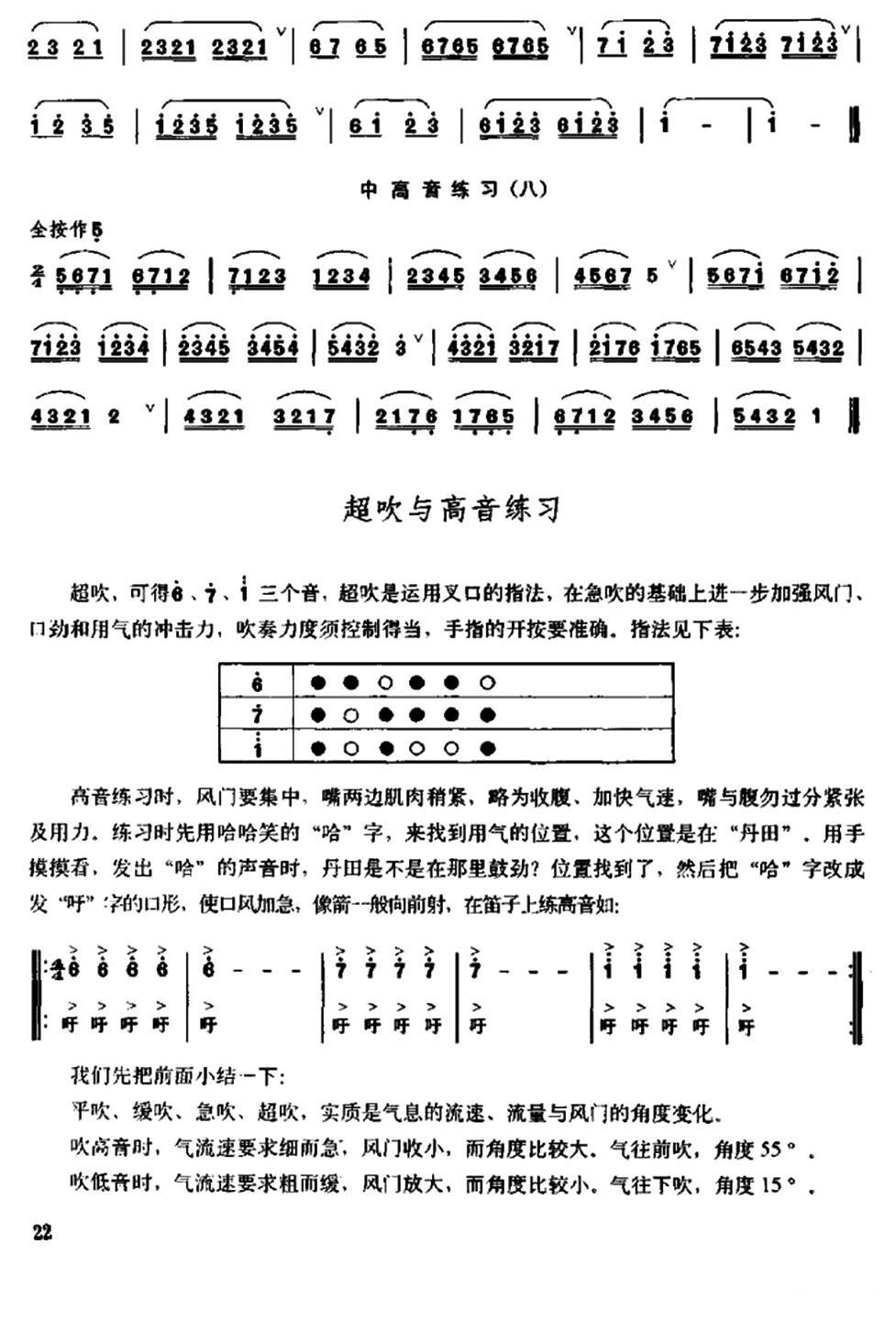 笛子急吹与中高音练习笛子（箫）曲谱（图4）