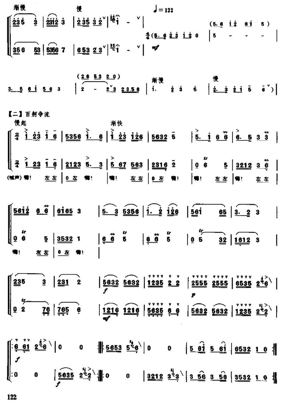 赛马篷（二重奏）笛子（箫）曲谱（图3）