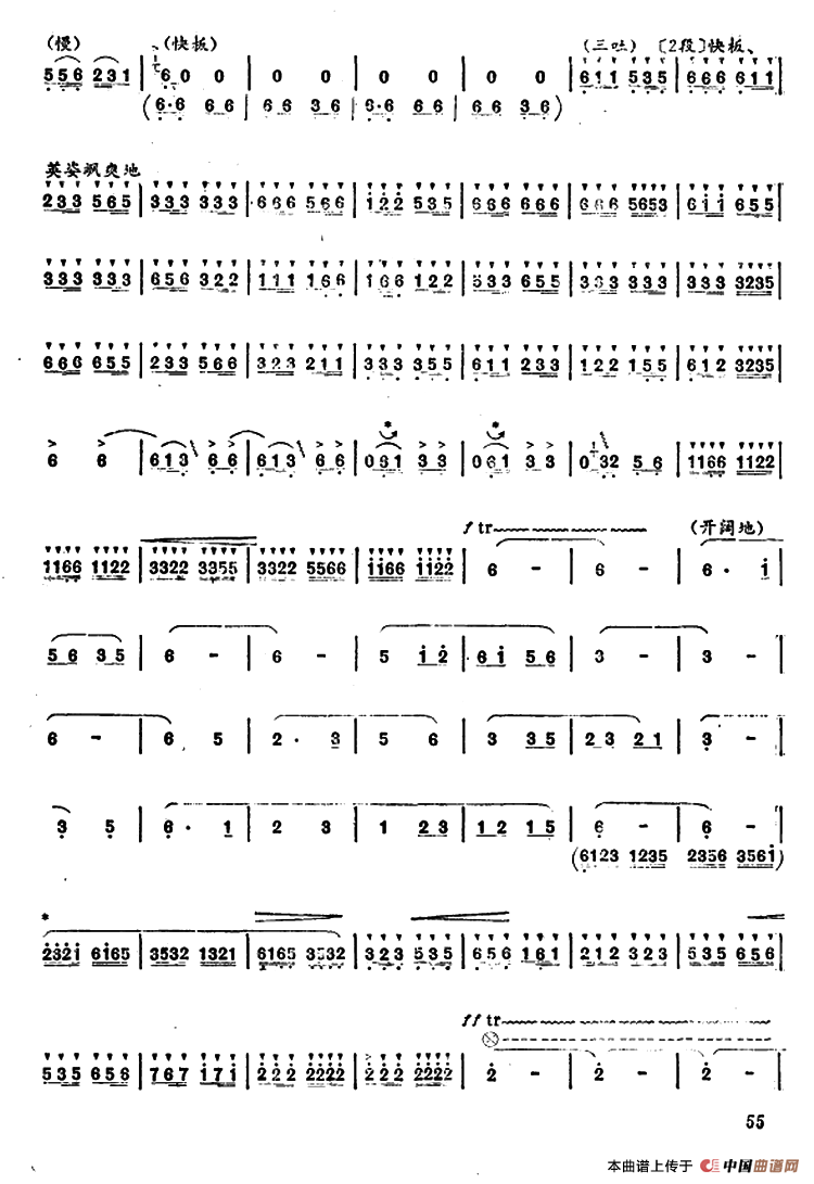 藏族女民兵笛子（箫）曲谱（图2）