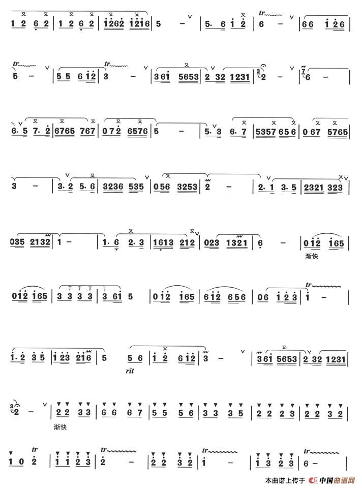 春江花月夜（箫独奏曲）笛子（箫）曲谱（图2）
