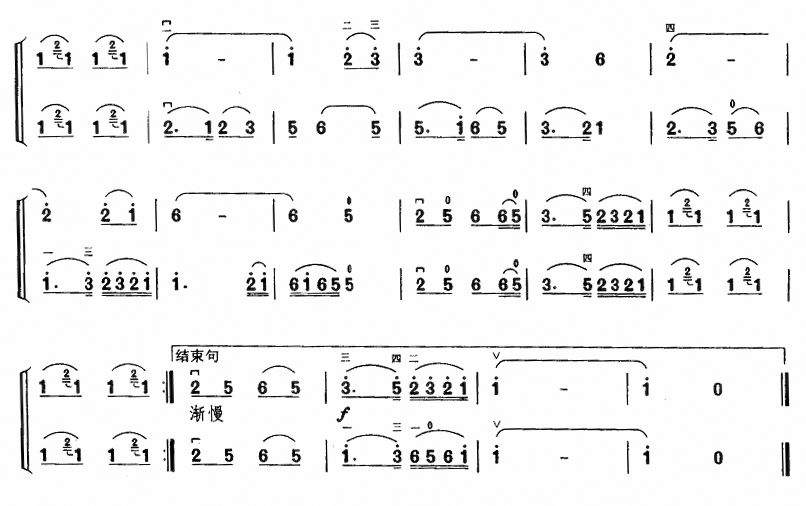 洁白的哈达（二胡二重奏）二胡曲谱（图2）