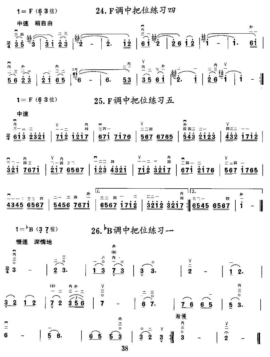 二胡微型练习曲：各调中把位练习二胡曲谱（图7）