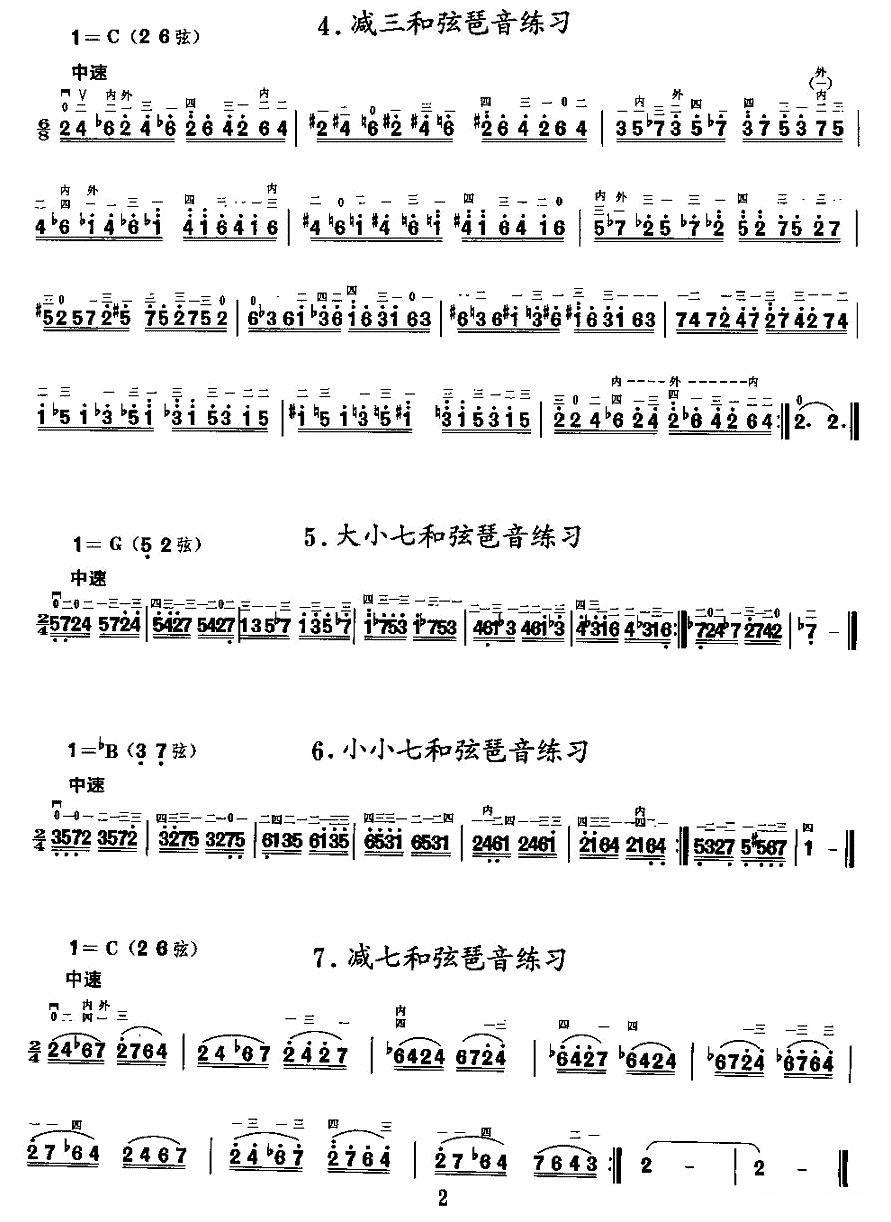 二胡微型练习曲：琶音练习二胡曲谱（图2）