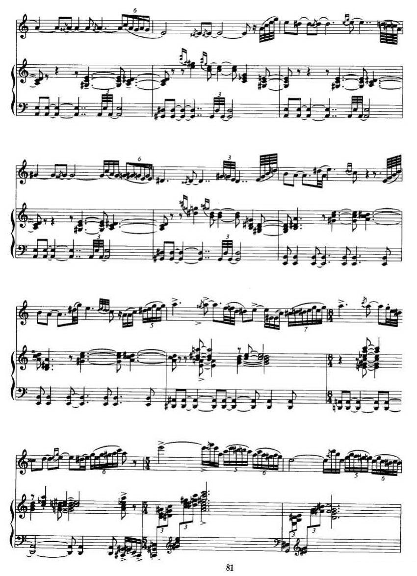 第二二胡狂想曲（二胡+钢琴伴奏）二胡曲谱（图2）