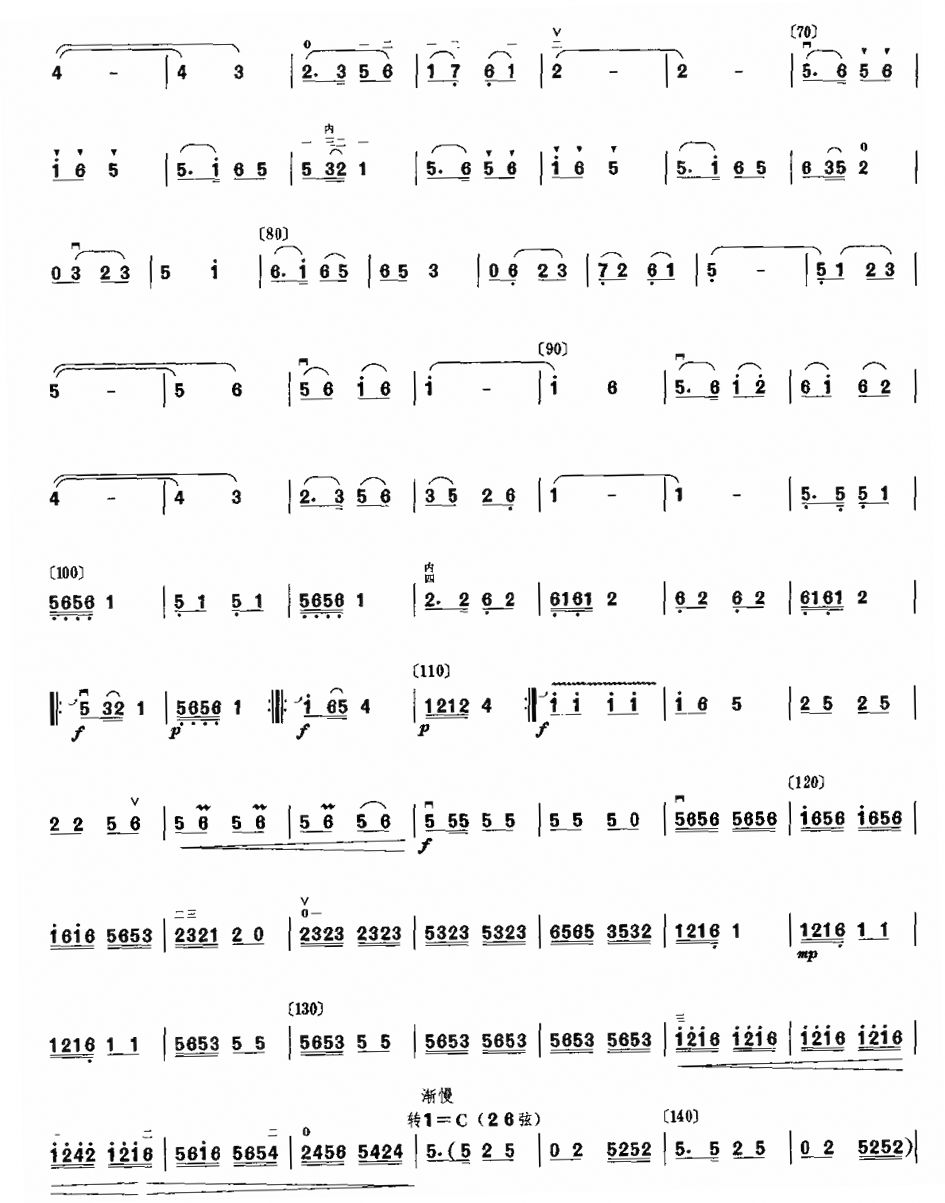 欢乐的秧歌队二胡曲谱（图2）