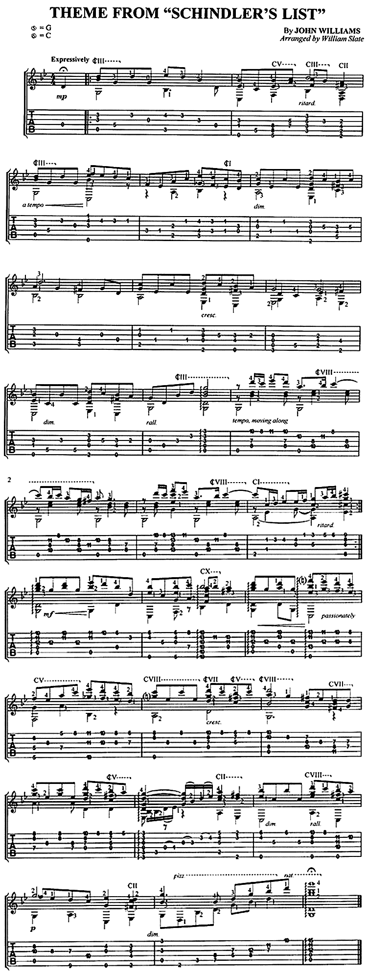 辛德勒名单(独奏曲)钢琴曲谱（图1）