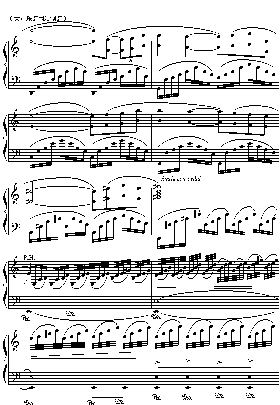 爱情的故事钢琴曲谱（图2）