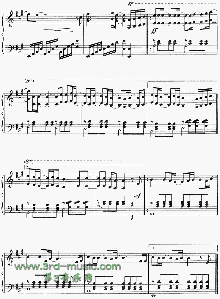 蓝色生死恋(同名韩剧插曲)[钢琴曲谱]钢琴曲谱（图2）