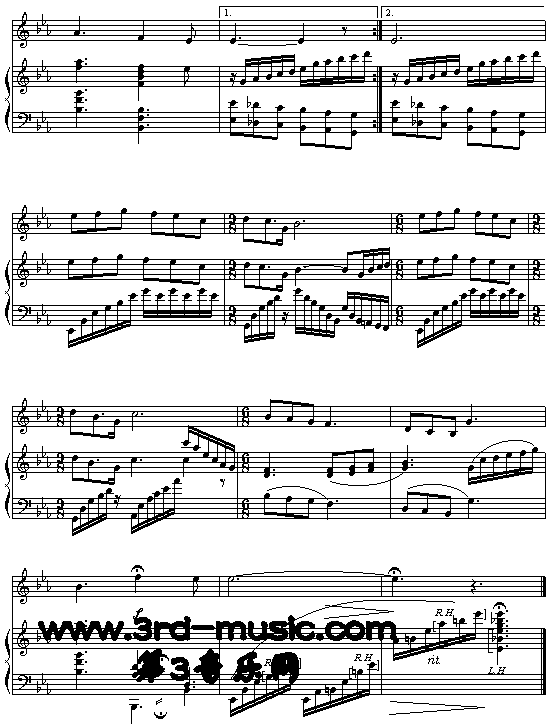 我和我的祖国[钢琴曲谱]钢琴曲谱（图3）
