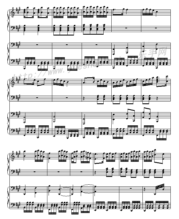 周星驰主演的《功夫》钢琴曲谱（图19）