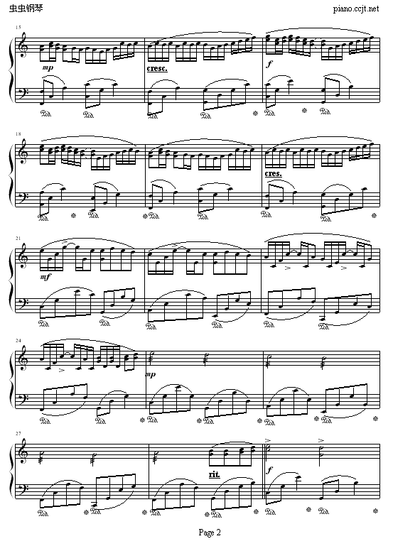 卡农钢琴曲谱（图2）