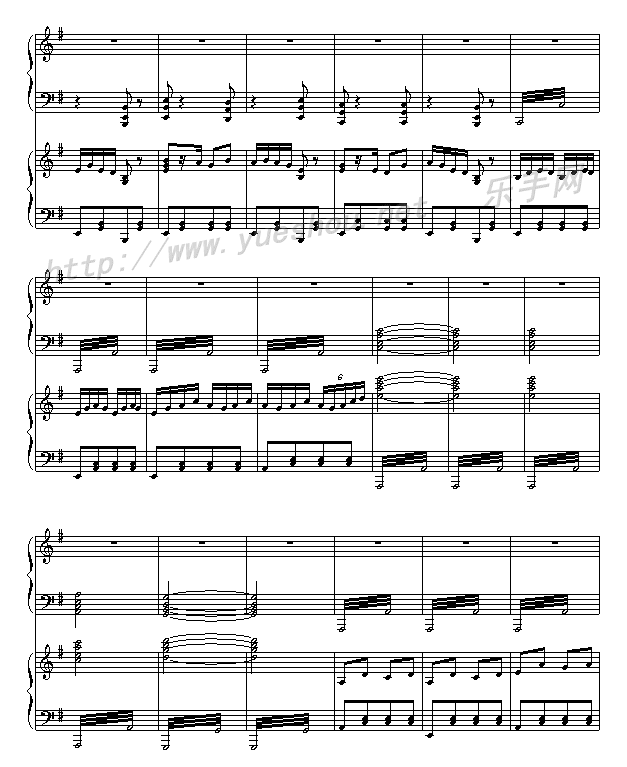 周星驰主演的《功夫》钢琴曲谱（图44）