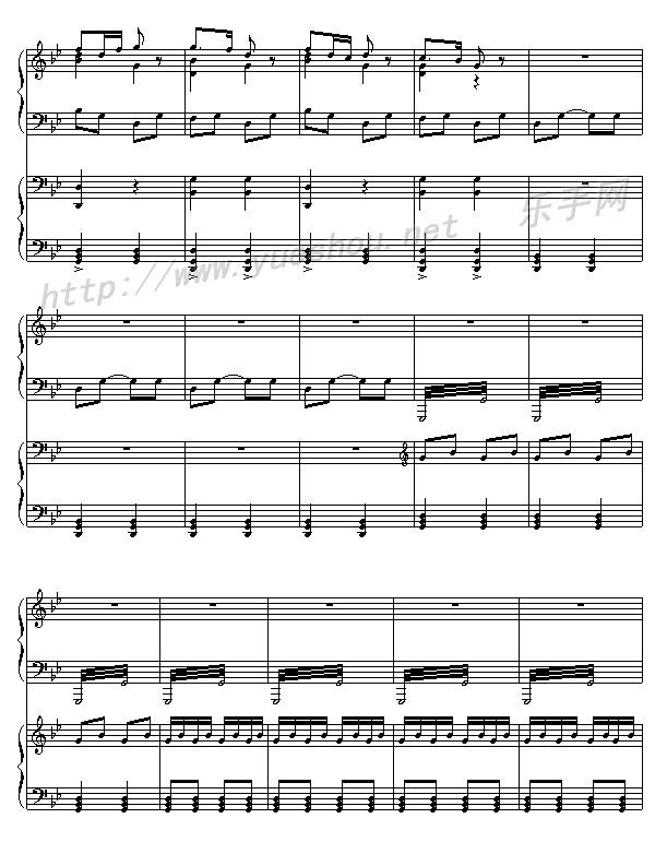 周星驰主演的《功夫》钢琴曲谱（图37）