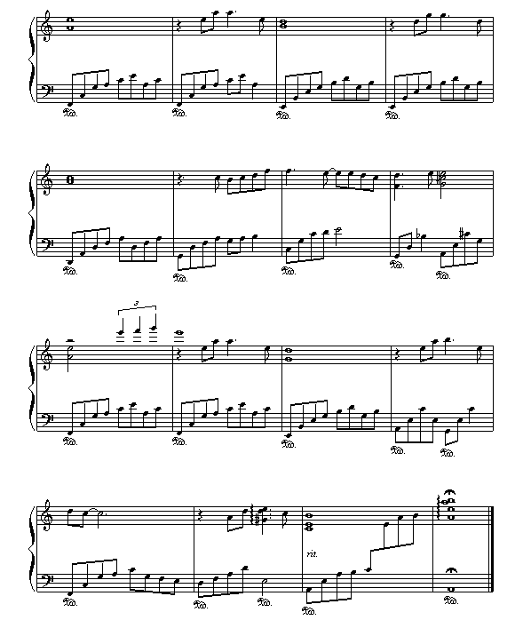 李香兰钢琴曲谱（图3）
