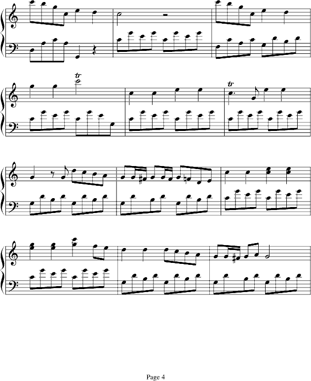 暖暖钢琴曲谱（图4）