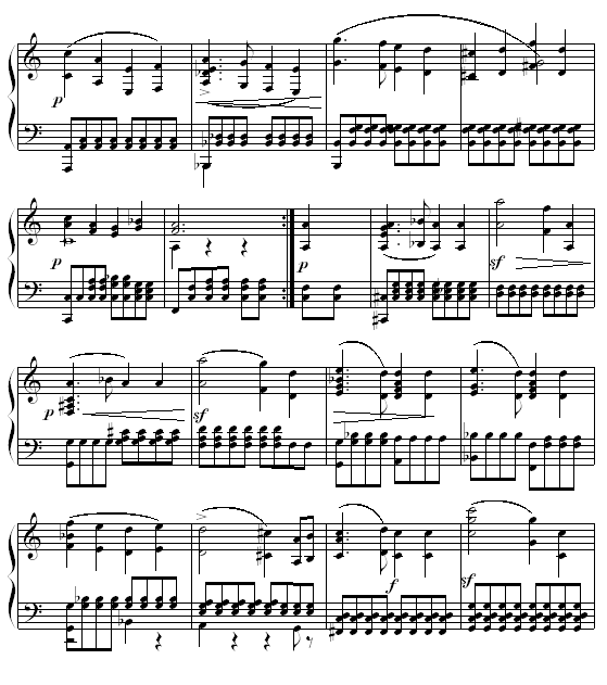 婚礼进行曲钢琴曲谱（图5）