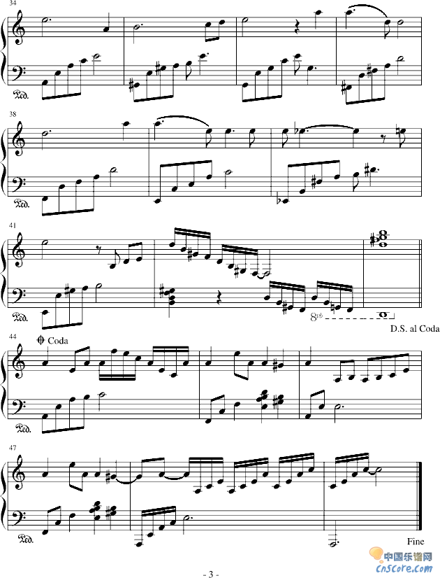 希望你幸福钢琴曲谱（图3）