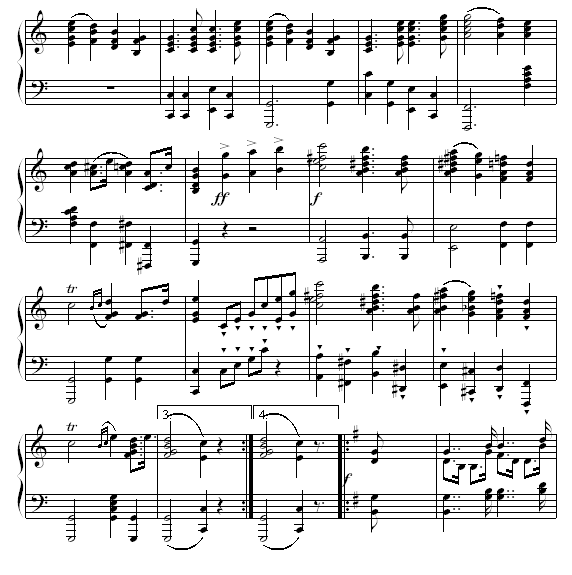 婚礼进行曲钢琴曲谱（图2）