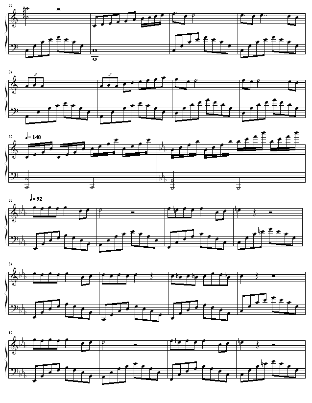 孤独钢琴曲谱（图2）