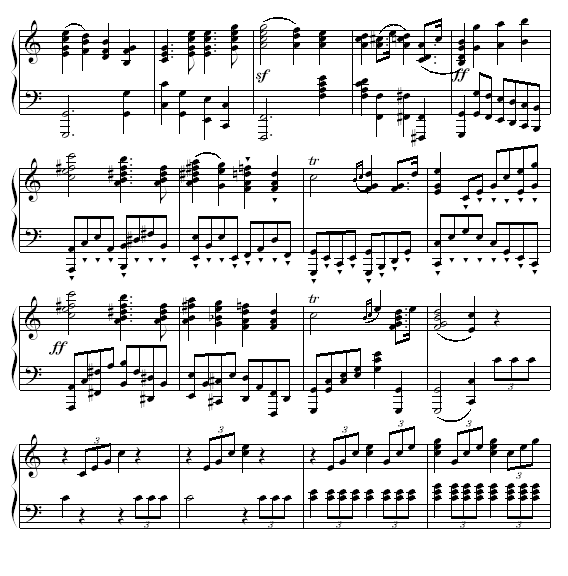 婚礼进行曲钢琴曲谱（图7）