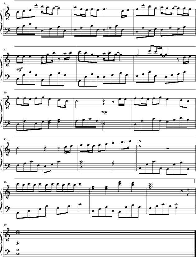 123木头人钢琴曲谱（图3）