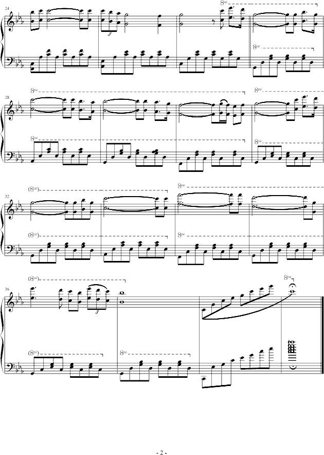 罗密欧与茱丽叶(修改版)钢琴曲谱（图2）