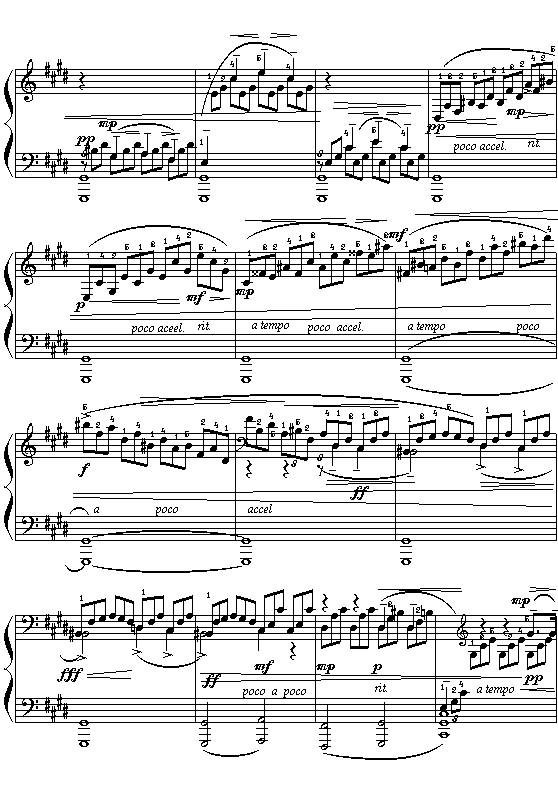(德)贝多芬：《月光奏鸣曲》第一乐章钢琴曲谱（图3）
