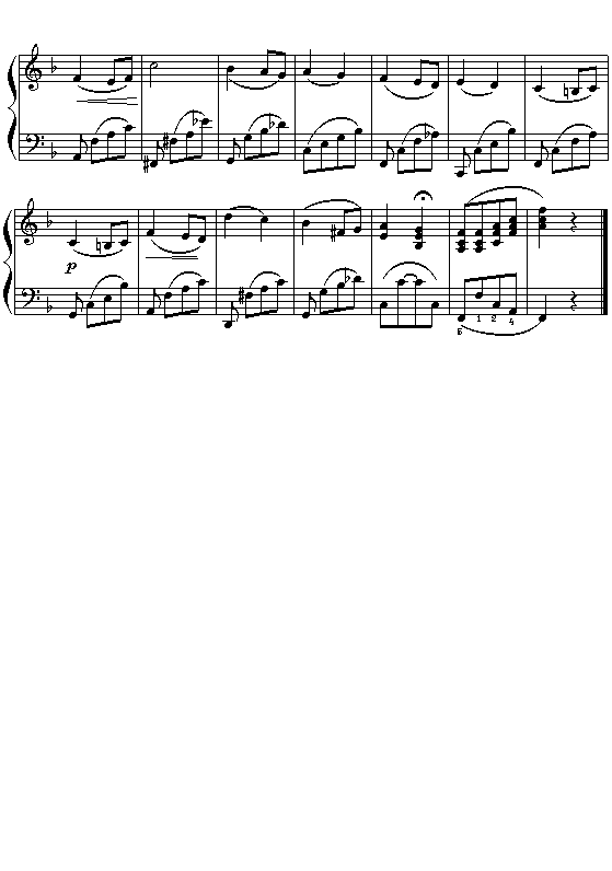 (俄)安东.鲁宾斯坦:F大调旋律钢琴曲谱（图2）