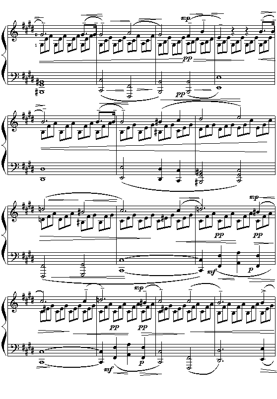 (德)贝多芬：《月光奏鸣曲》第一乐章钢琴曲谱（图4）