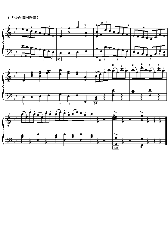 (奥)莫扎特：第40交响乐第一乐章钢琴曲谱（图5）