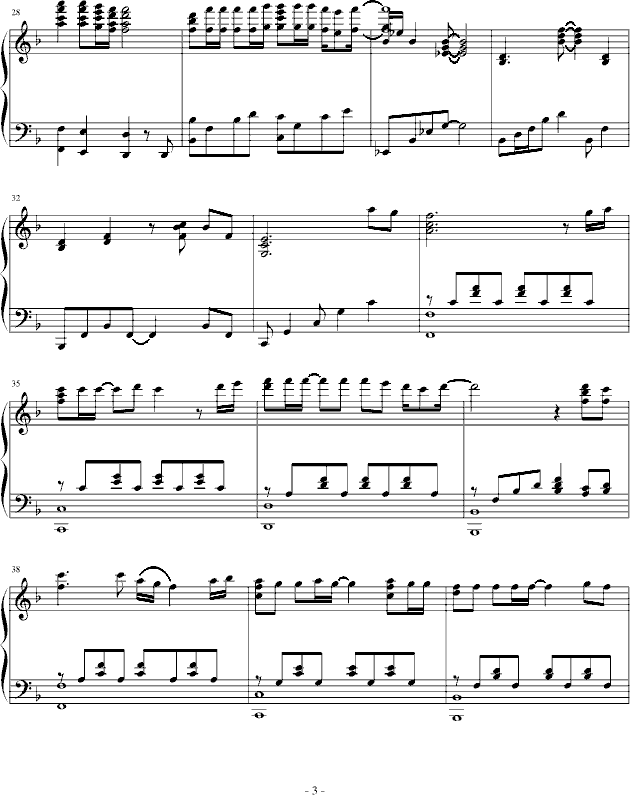海阔天空钢琴曲谱（图3）