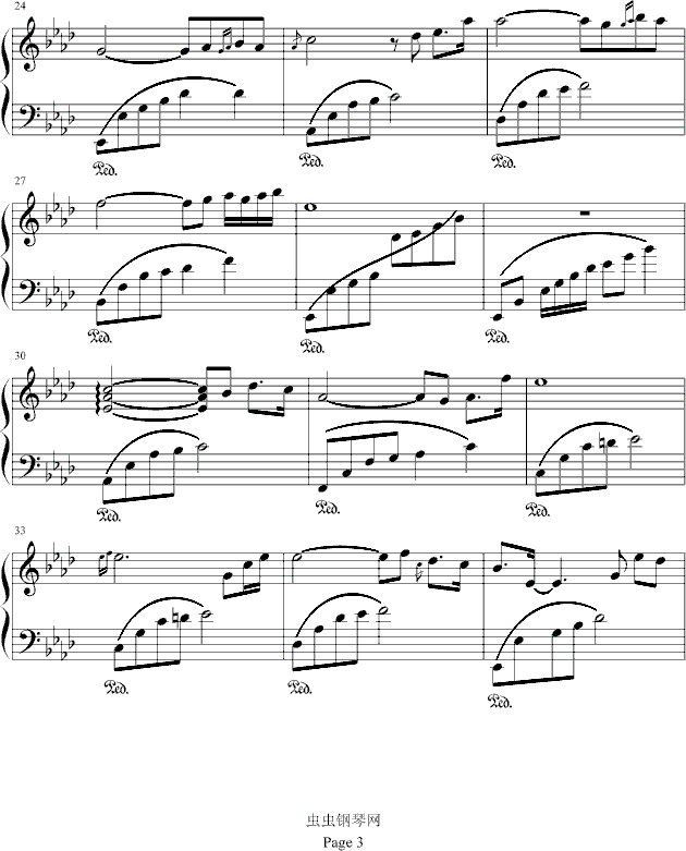 白日梦游钢琴曲谱（图3）