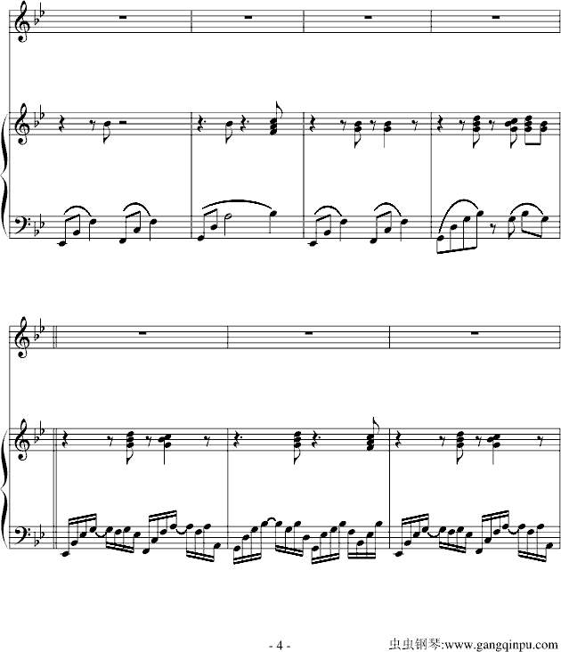 反方向的钟钢琴曲谱（图4）