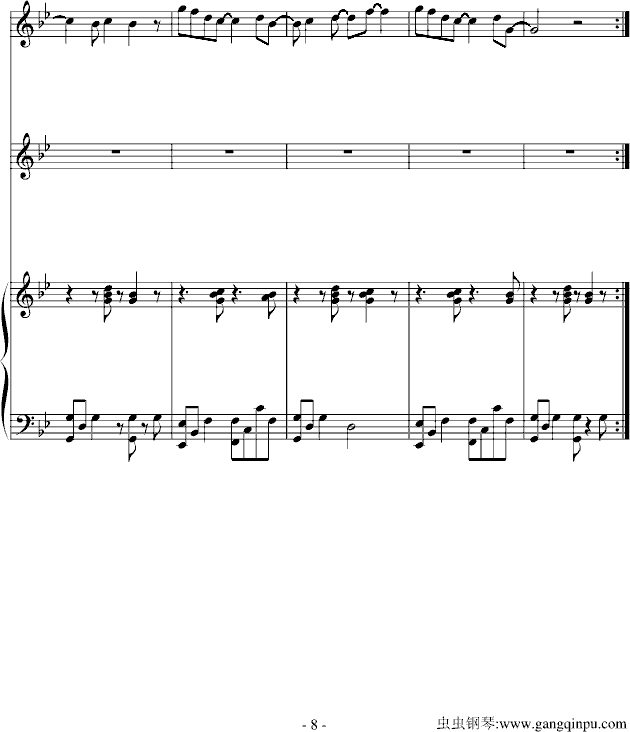 反方向的钟钢琴曲谱（图8）