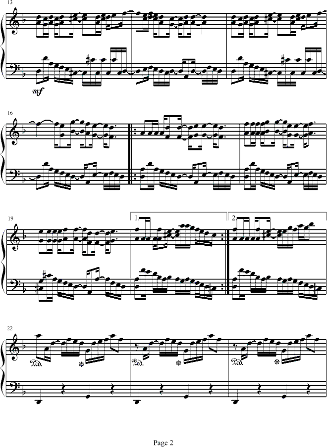 完美主义钢琴曲谱（图2）