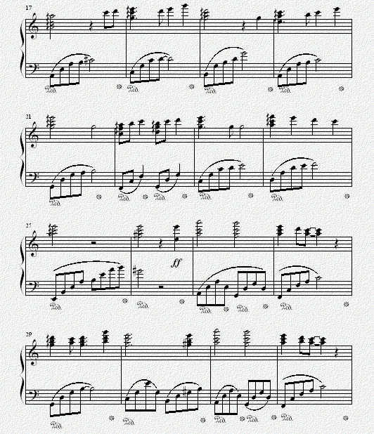天空之城主题曲钢琴曲谱（图2）