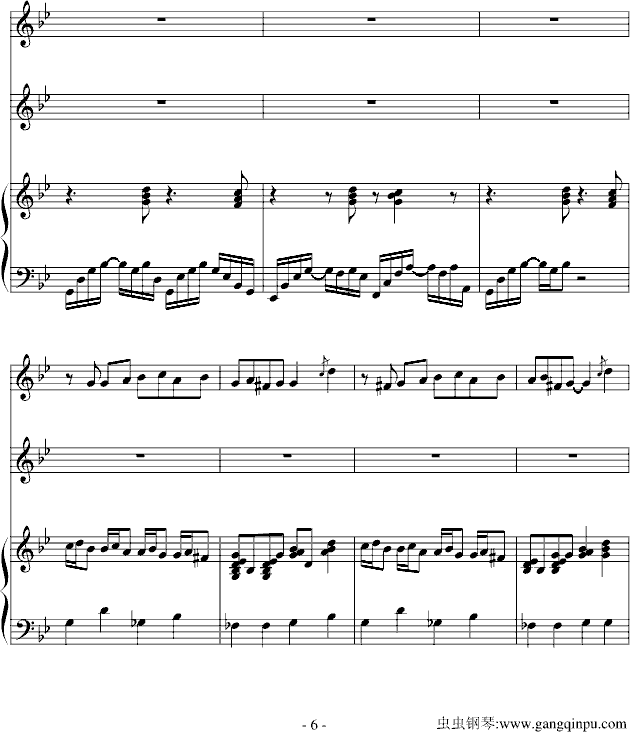 反方向的钟钢琴曲谱（图6）