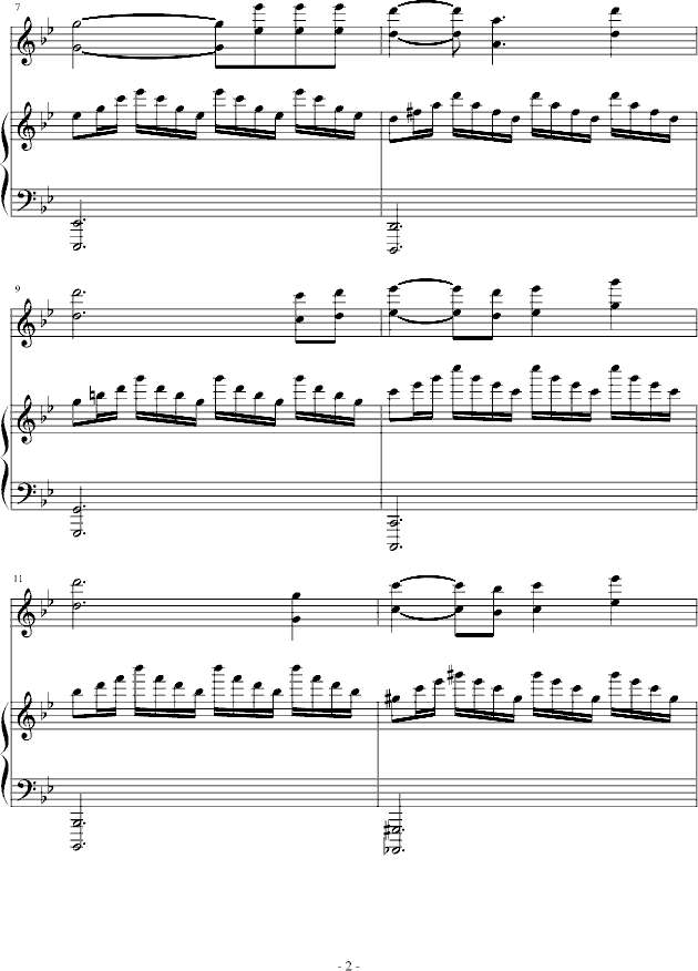 天空之城-(小提琴)二人版钢琴曲谱（图2）