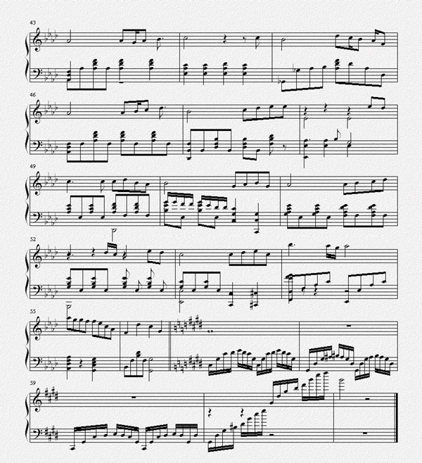 我可以钢琴曲谱（图3）